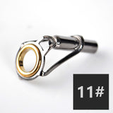 5PCS/Lot Fishing Rod Top Guide 1.6mm-4.6mm Fishing Tackle Rod Tip Repair Kit DIY Eye Rings Tool Accessories