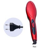 Digital Electric Hair Straightener Brush Comb Detangling Straightening Irons Hair Brush EU Plug