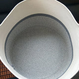 Storage Basket Cotton Rope Woven Storage Basket Organizing Basket Portable Large Storage Basket Household Goods, 55X35CM