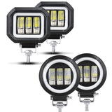 5 Inch 6D Lens Round Square Led Work Light For Car 4WD ATV SUV UTV Trucks Niva 4x4 Offroad Motorcycle 12V 24V Driving Fog Lights