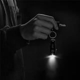 Outdoor Mini LED Keychain Flashlight USB Rechargeable Portable Keyring Light Torch Camping Fishing Night Lamp