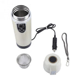 12V/24V Auto Car Heating Cup 350Ml Portable Electric Heated Mug Adjustable Temperature Electric  Travel Kettl