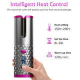 Rechargeable Automatic Hair Curler Women Portable Hair Curling Iron LCD Display Ceramic Curly Rotating Curling Wave Styer