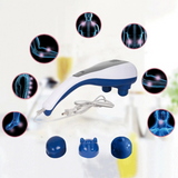 New double-headed massage stick, neck, shoulder and waist, electric leg massage, dolphin cervical massager, handheld massager