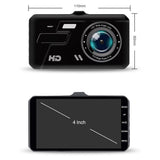 4 Inch IPS Touch Screen Dash Cam 1080P Car DVR Dual Lens Car Camera Dashcam Wide Angle Video Recorder Rear Camera Night Vision
