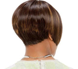 Wig female bob short straight hair mixed color chemical fiber wig headgear