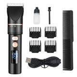 Electric Hairdresser Three Speed Adjustable liquid crystal display electric shears home hairdressing oil head razor