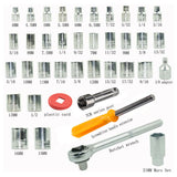 40Pcs Ratcheting Socket Wrench Set Car Repair Tool Wrench Ratchet Pawl Socket Spanner Metalworking Hex Socket Tool Kit