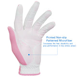 Efunist Women Golf Glove 1 Pair Left Hand Right Hand 3D Performance Mesh Non-slip Micro Fiber Golf Gloves Drop Ship