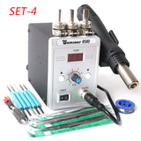 Soldering Desoldering Station 858D 220V / 110V 700W Adjustable Digital Display Heat Gun BGA SMD Hot Air Gun Rework Solder Repair