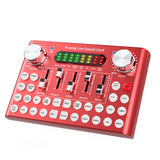 Bluetooth Voice Changer Sound Card DJ Mixer with Multiple Sound Effects for Live Streaming Music Recording