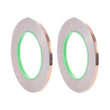 2X Copper Foil Tape with Conductive Adhesive (6mm x 33Meters) - Crafts, Stained Glass, Soldering, Electrical Repairs