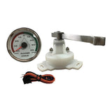 Marine Boat 85mm Rudder Angle Gauge Chrome 316L Bezel 9-32V 0-190Ω