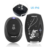 Wireless Door Bell Home Security Doorbell Outdoor Waterproof Button &amp; Receiver Bells Indicator Light EU/US Plug Ring Chime