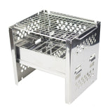 Outdoor Camping Wood Stove Portable Folding Stainless Steel Firewood Stove Burning Picnic Wood Stove Accessories Hot Sell