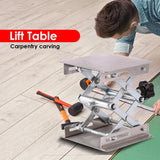 Aluminum Lifter Router Plate Table Woodworking Machinery Engraving Laboratory Lifting Stand Manual Lift Platform Carpentry Tools