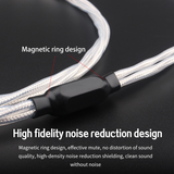 Hifi LP Silver-plated RCA HiFi Audio Tonearm Cable with Ground Wire