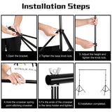 Photo Video Studio Backdrop Background Stand Photography Muslin Backgrounds Picture Canvas Frame Support System With Carry Bag