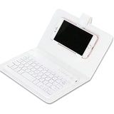 Portable PU Leather Keyboard Cover Case Phone Wireless Bluetooth Keyboard for Phone Android Pad Laptop клавиатура для телефна