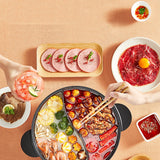 Joyoung 220V 5L Hotpot Koken Machine 2 Smaak Huishoudelijke Elektrische Hot Pot Non-stick Multi Fornuis Koekenpan hot Pot