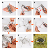 Garden With Mesh Fire Pit Picnic Wood Burning Portable Outdoor Fireplace Camping Bonfire Stand Stainless Steel Mini Rack Folding