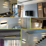 LED Wall Lamp Dimmable 2.4G RF Remote Control Modern Bedroom Beside Wall Light Living Room Stairway Lighting Decoration Fixtures