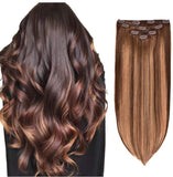 Real hair piece seamless invisible hair extension piece wig female real hair clip hair Clip In Extension
