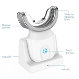 Sonic Vibration Electric Toothbrush U-Shaped Silicone Automatic Waterproof Blue Light Teeth Whitening Brush Food grade silicone