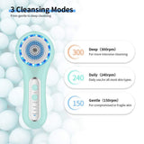 5 In 1 Electric Face Cleaning Brush 3 Modes Red Blue Light Therapy Blackhead Acne Remover Rotating Anti Wrinkle Skin Exfoliation