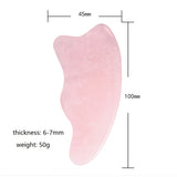 Genuine Rose Quartz Guasha Scraper Natural Stone Scratching Massage Body Facial Skin Relax Acupuncture Pressure Health Care Tool