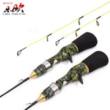 Winter Ice Fishing 50cm 60cm Camouflage Gun Type Ice Fishing Rod Super Soft Strong Mini Shrimp Fishing Rod for Boat Sea Fishing