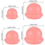 4Pcs Silicone Vacuum Thickened Negative Pressure Cupping Set Anti Cellulite Apparatus Portable Personal Body Massage Cupping Set