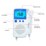 Ultrasonic Prenatal Fetal Doppler 3.0 MHz Probe Baby Heart Rate Detector Heartbeat Monitor For Pregnant Women