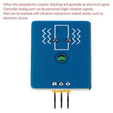 DIY KIT 3.3V/5V Ceramic Piezo Vibration Sensor Module Analog Controller Electronic Components Supplies Sensor for Arduino UNO R3