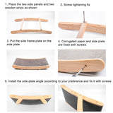 Wooden Cat Scratcher Corrugated Paper Cat Scratcher Sofa Bed 3 In 1 Pet Toys For Cats Training Grinding Claw Cat Scratch Board