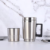 Portable Car Heater Travel Mug 12 / 24V Stainless Steel Electric Kettle Thermo Water Cup Home Outing Supplies Drinkware