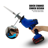 21V Cordless Reciprocating Saw Portable Adjustable Speed Chainsaw Wood Metal PVC Pipe Cutting Saw Power Tool Makita Battery