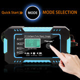 Car Battery Charger 12 6A Touch Screen Pulse Repair LCD Battery Charger For Car Motorcycle Lead Acid Battery Agm Gel Wet