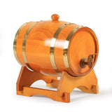 1.5/3/5L Wood Barrel Vintage Oak Beer Brewing Equipment Mini Keg Home Brew Beer Keg Tap Dispenser for Rum Pot Whisky Wine