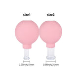 New Flat Vacuum Cupping Cups Acupuncture Therapy Anti-Cellulite Body Massager Rubber Chinese Meridian Head Glass Suction Cans