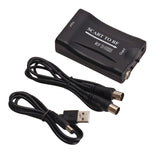 SCART to RF Video Converter Adapter Supports RF67.25Mhz 61.25Mhz Output RF Accessories T84C