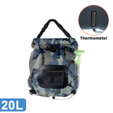 Switchable Shower Head20L Water Bags Outdoor Camping Solar Shower Bag Foldable Heating Camp Shower Hiking Climbing Bath Bag