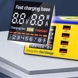 MECHANIC Wireless Smart Charge iCharge 8 Pro QC 3.0 8 USB Port Wireless Charging Dock LCD Display For Mobile Phone Charging