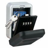 Key Lock Box, Key Storage Lock Box Aluminium Alloy Key Safe Box Weatherproof 4 Digit Combination for Indoors and Outdoors