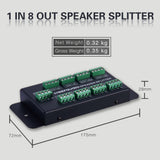 1 In 8 Out Speaker Selector Switch Audio Signal Switcher Power Splitter Box 8-Zone Sound Source Signal Distribution Panel