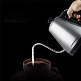 1L Gooseneck Kettle Electric Kettle Adjustable Temperature Insulation Stainless Steel Drip Coffee Tea EU Teapot