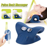 Electric Neck Shoulder Stretcher Neck Pain Relaxer Cervical Traction Device Pillow for Pain Relief Cervical Spine Alignment