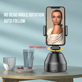 Smart Gimbal 360° Rotation Auto Face Tracking Holder Portable Smart Track Selfie Shooting Phone Holder for Vlog Shooting Record