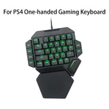 Single Handed Gaming Membrane Keyboard 35 Keys RGB Backlit One Hand Ergonomic Game Keypad For PS4 PC Laptop Pro PUBG Gamer
