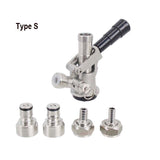 Draft Beer Homebrew Keg Coupler with Ball Lock Quick Disconnect(QD) Adapter Beer Dispenser Type S/D
